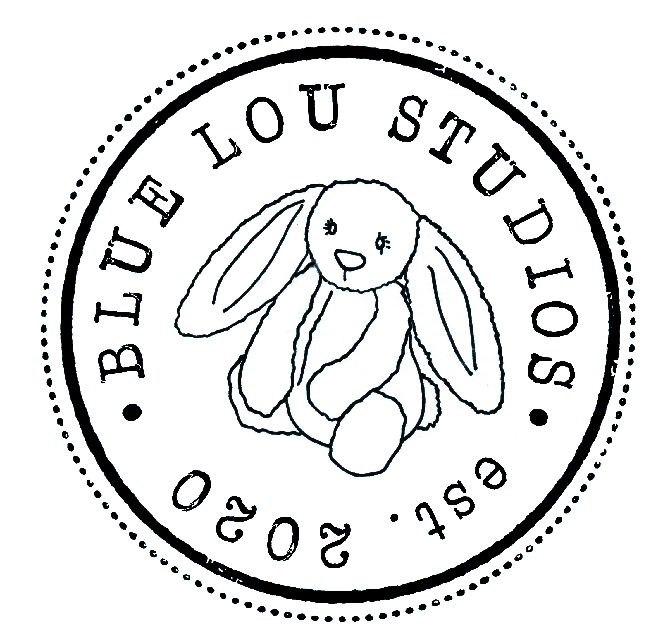 Blue Lou Studios bunny logo